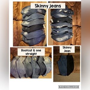 16 pair of Jean. Some are brand new never worn and some were worn a few times.